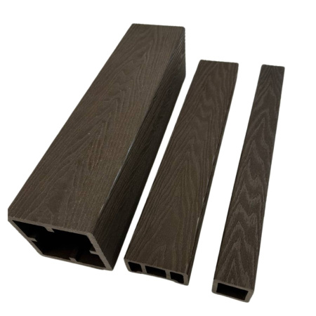 Столб для ограждений Экодекинг Техно 3D 120x120х3000 Шоколад