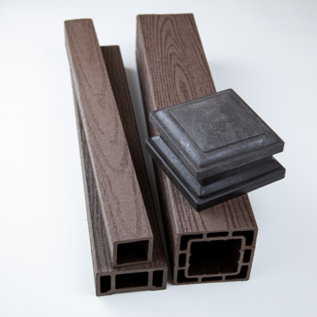 Столб для ограждений Экодекинг Техно 100x100x3000 Шоколад