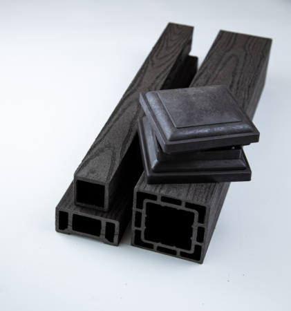 Столб для ограждений Экодекинг Техно 100x100x3000 Шоколад